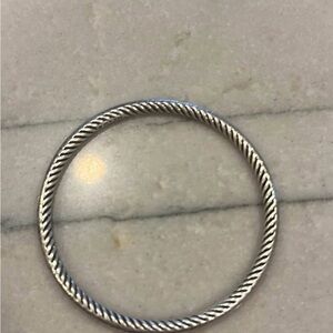 David Yurman Silver Twisted Bangle